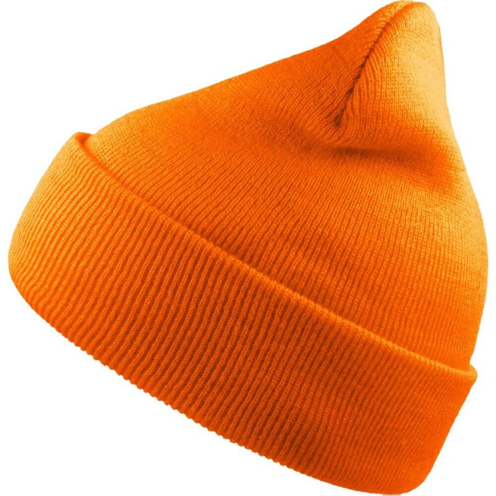 Atlantis Unisex Adult Wind Recycled Cuffed Beanie / Orange